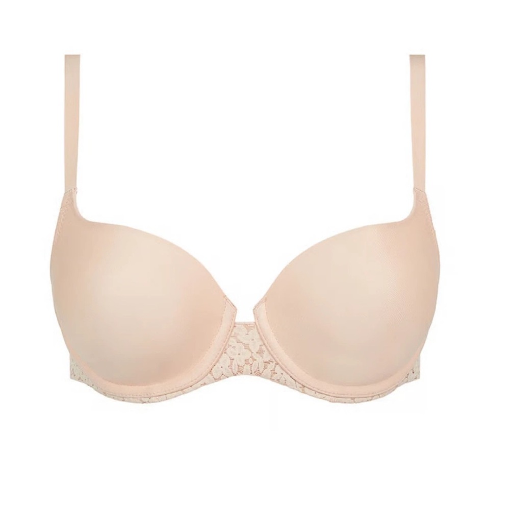 Chantelle Norah Comfort Smooth Sweetheart T-Shirt Bra - Nude Blush 30DDDD - Picture 2 of 7